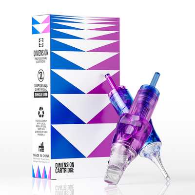 20pcs Round Liner Tattoo Needles Cartridge 0.3 มิลลิเมตร 0.25 มิลลิเมตร Double Color Long Taper