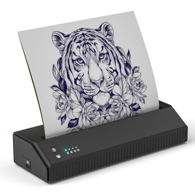 App Control เครื่องถ่ายทอดรอยสัก 2500mAh 203dpi เครื่องถ่ายทอดความร้อน