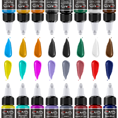 สีสักกันน้ํา 1/2OZ สีสักสําหรับการแต่งหน้าถาวร