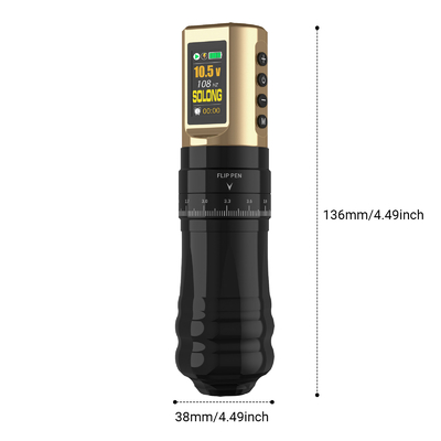 CNC Single Charge รุ่นทนทาน โครงการปรับปรับเครื่องสัก Pen With 1800 MAh สําหรับศิลปินใช้งานศิลปะร่างกาย